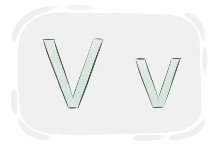 the letter v